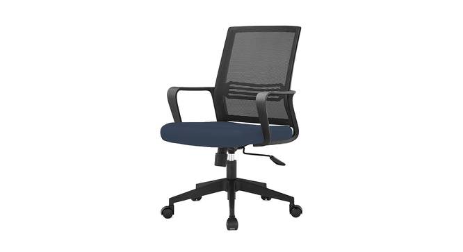 Lisette Ergonomic chair (Black & Blue) by Urban Ladder - Front View Design 1 - 562418