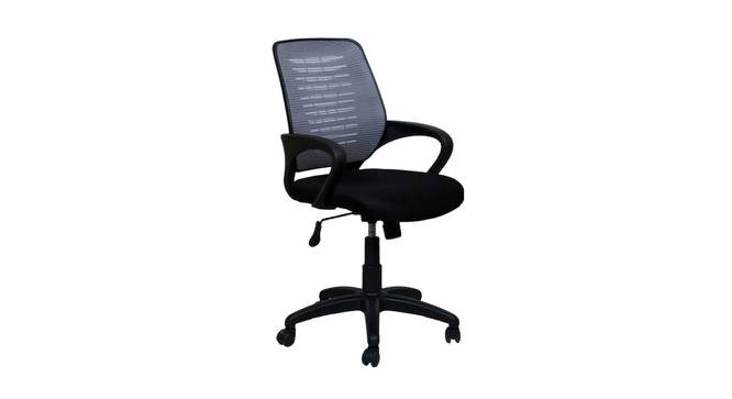 Fenton Ergonomic chair (Black & Blue) by Urban Ladder - Front View Design 1 - 562419