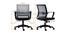 Lisette Ergonomic chair (Black & Blue) by Urban Ladder - Design 1 Dimension - 562469