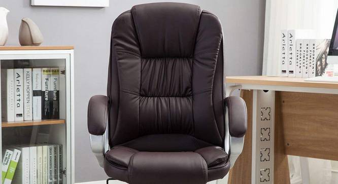 Basha Ergonomic chair (Brown) by Urban Ladder - Front View Design 1 - 562516