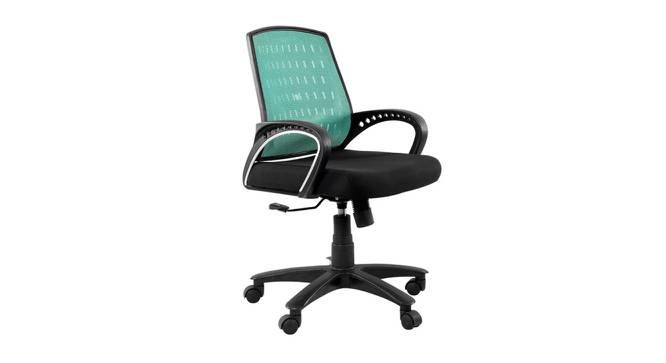 Pavel Ergonomic chair (Black & Green) by Urban Ladder - Front View Design 1 - 562519