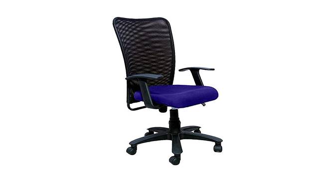 Thane Ergonomic chair (Black & Blue) by Urban Ladder - Front View Design 1 - 562615