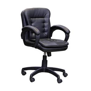 Study In Muzaffarnagar Design Linza Study Chair With Headrest in Black Colour