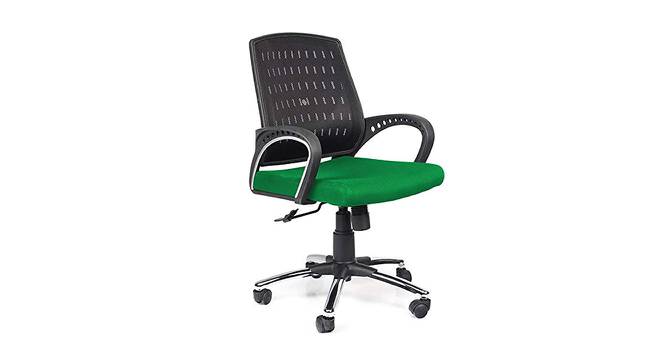 Melosa Ergonomic chair (Black & Green) by Urban Ladder - Front View Design 1 - 562725