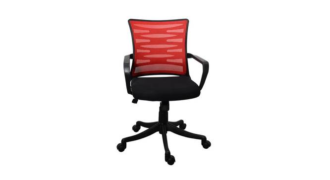 Zarek Ergonomic chair (Red & Black) by Urban Ladder - Cross View Design 1 - 562731