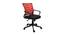 Zarek Ergonomic chair (Red & Black) by Urban Ladder - Front View Design 1 - 562742