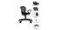 Augustina Ergonomic chair (Black) by Urban Ladder - Design 2 Side View - 562765