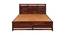 Catherine Solid Wood Queen Size Hydraulic Storage Bed in Walnut  Finish (Walnut Finish, King Bed Size) by Urban Ladder - Design 1 Full View - 563546