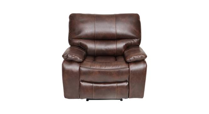 Braxton Leatherette 1 Seater Recliner in Brown Colour (Brown, One Seater) by Urban Ladder - Design 1 Full View - 563554