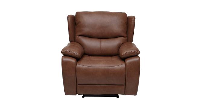 Scarlet Leatherette 1 Seater Recliner in Tan Brown Colour (Tan Brown, One Seater) by Urban Ladder - Design 1 Full View - 563555