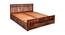 Beatrice Solid Wood King Size Box Storage Bed in Honey Finish (King Bed Size, HONEY Finish) by Urban Ladder - Front View Design 1 - 563560