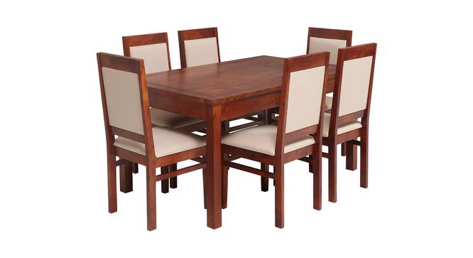 Waylon Solid Wood 6 Seater Dining Set in Honey Finish (HONEY, HONEY Finish) by Urban Ladder - Front View Design 1 - 563564