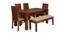 Alston Solid Wood 4 Seater Dining Set in Walnut Finish (Walnut Finish, Walnut) by Urban Ladder - Front View Design 1 - 563566