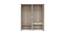 Boston Engineered Wood 4 Door Wardrobe in White Finish (White Finish) by Urban Ladder - Cross View Design 1 - 563576