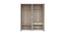 Boston Engineered Wood 4 Door Wardrobe in White Finish (White Finish) by Urban Ladder - Design 1 Dimension - 563624