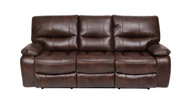 Braxton Leatherette 3 Seater Recliner in Brown Colour (Brown, One Seater) by Urban Ladder - Design 1 Full View - 563649