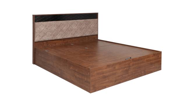 Alexia Engineered Wood King Size Hydraulic Storage Bed in Walnut Finish (Walnut Finish, King Bed Size) by Urban Ladder - Front View Design 1 - 563654