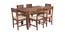 Cyrus Solid Wood 6 Seater Dining Set in Honey Finish (HONEY, HONEY Finish) by Urban Ladder - Front View Design 1 - 563658