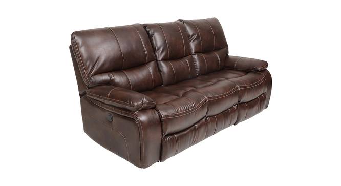 Braxton Leatherette 3 Seater Recliner in Brown Colour (Brown, One Seater) by Urban Ladder - Front View Design 1 - 563661