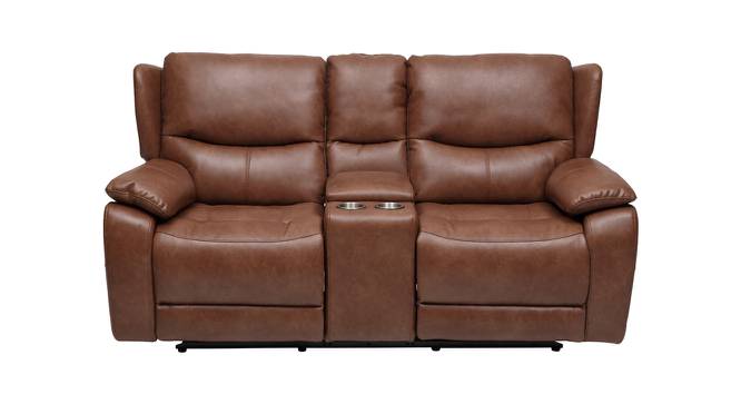 Scarlet Leatherette 2 Seater Recliner in Tan Brown Colour (Tan Brown, One Seater) by Urban Ladder - Design 1 Full View - 563724