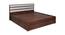 Walton Engineered Wood Queen Size Hydraulic Storage Bed in Walnut Finish (Walnut Finish, Queen Bed Size) by Urban Ladder - Front View Design 1 - 563730