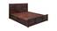 Destiny Solid Wood King Size Hydraulic Storage Bed in Walnut  Finish (Walnut Finish, Queen Bed Size) by Urban Ladder - Front View Design 1 - 563734