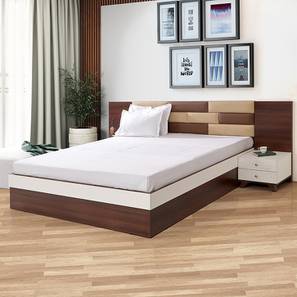 Queen Size Bed Design Torin Engineered Wood Queen Size Hydraulic Storage Bed in White Finish