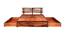 Franco Solid Wood Queen Size Drawer Storage Bed in Honey Finish (Queen Bed Size, HONEY Finish) by Urban Ladder - Design 1 Side View - 563795