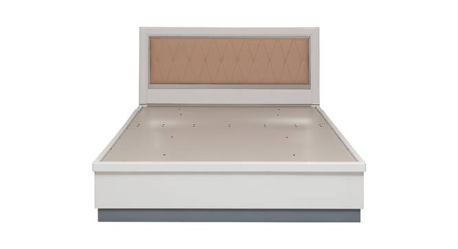 Boston Engineered Wood Queen Size Hydraulic Storage Bed in White Finish (Queen Bed Size, White Finish) by Urban Ladder - Design 1 Full View - 563807