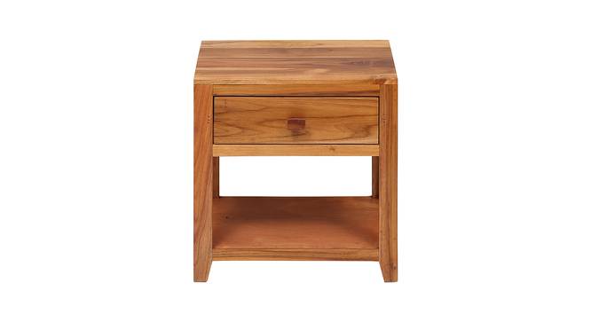 Colson Solid Wood Nigh Stand in Teak Finish (Teak Finish) by Urban Ladder - Design 1 Full View - 563814