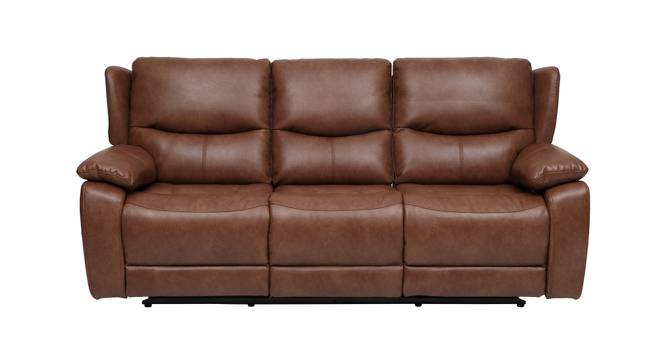 Scarlet Leatherette 3 Seater Recliner in Tan Brown Colour (Tan Brown, One Seater) by Urban Ladder - Design 1 Full View - 563820