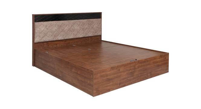 Alexia Engineered Wood Queen Size Hydraulic Storage Bed in Walnut Finish (Walnut Finish, Queen Bed Size) by Urban Ladder - Front View Design 1 - 563829