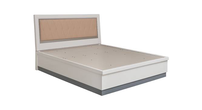 Boston Engineered Wood Queen Size Hydraulic Storage Bed in White Finish (Queen Bed Size, White Finish) by Urban Ladder - Front View Design 1 - 563831