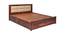 Angela Solid Wood Queen Size Hydraulic Storage Bed in Walnut  Finish (Walnut Finish, Queen Bed Size) by Urban Ladder - Front View Design 1 - 563833