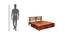 Franco Solid Wood King Size Drawer Storage Bed in Honey Finish (King Bed Size, HONEY Finish) by Urban Ladder - Design 1 Dimension - 563843