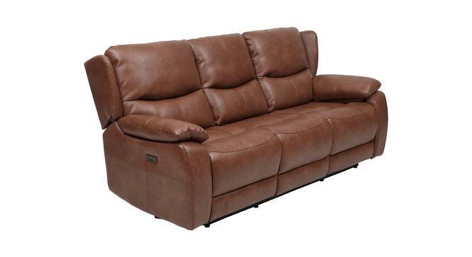 Scarlet Leatherette 3 Seater Recliner in Tan Brown Colour (Tan Brown, One Seater) by Urban Ladder - Front View Design 1 - 563844