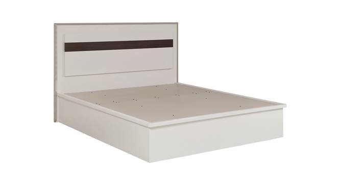 Archer Engineered Wood Queen Size Hydraulic Storage Bed in White Finish (Queen Bed Size, White Finish) by Urban Ladder - Front View Design 1 - 563949