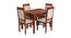 Waylon Solid Wood 4 Seater Dining Set in Honey Finish (HONEY, HONEY Finish) by Urban Ladder - Design 1 Full View - 564015