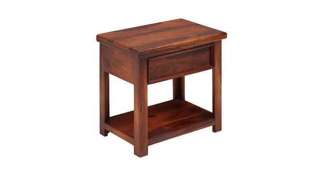 Catherine Solid Wood Nigh Stand in Walnut Finish (Walnut Finish) by Urban Ladder - Front View Design 1 - 564030