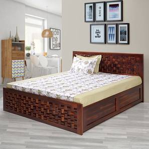 Hydraulic Bed Design Design Julieta Solid Wood King Size Hydraulic Storage Bed in Honey Finish