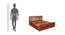 Beatrice Solid Wood King Size Drawer Storage Bed in Honey Finish (King Bed Size, HONEY Finish) by Urban Ladder - Design 1 Dimension - 564269