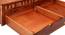 Beatrice Solid Wood King Size Drawer Storage Bed in Honey Finish (King Bed Size, HONEY Finish) by Urban Ladder - Design 1 Dimension - 564277