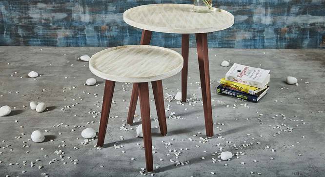 Claudia Nested Table (Rust & Copper) by Urban Ladder - Front View Design 1 - 564303