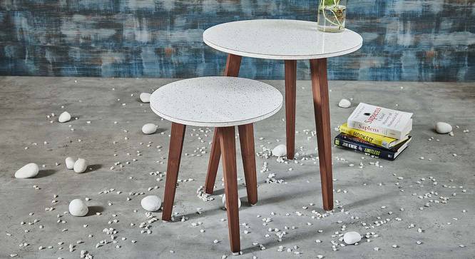 Laura Nested Table (White) by Urban Ladder - Front View Design 1 - 564305