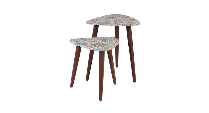 Turkish Delight Side Table (Blue & Mustard) by Urban Ladder - Front View Design 1 - 564307