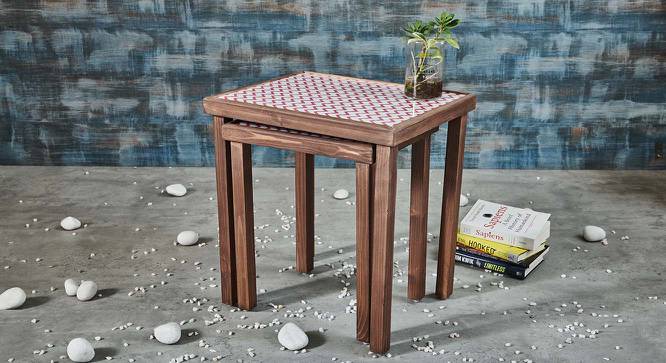 Alma Nested Table (Red & White) by Urban Ladder - Cross View Design 1 - 564323