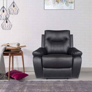 Recliners Design Uno Leatherette One Seater Manual Recliner in Black Colour