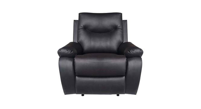 Uno Leatherette 1 Seater Manual Recliner in Black Colour (Black, One Seater) by Urban Ladder - Cross View Design 1 - 564416
