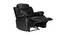 Shine Leatherette 1 Seater Manual Recliner in Black Colour (Black, One Seater) by Urban Ladder - Design 1 Side View - 564422