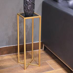 Steel Table Design Rattan Metal Side Table in Gold Finish
